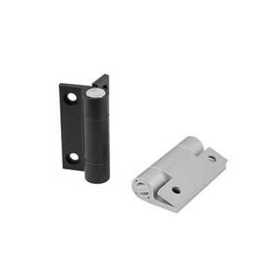 Spring Hinge Spring Close A=55, B=67, Aluminum Colorless Anodized Coated