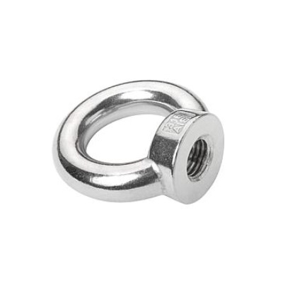 Ring Nut Fixed Similar to DIN582 Standard, M08, Stainless Steel 1.4401