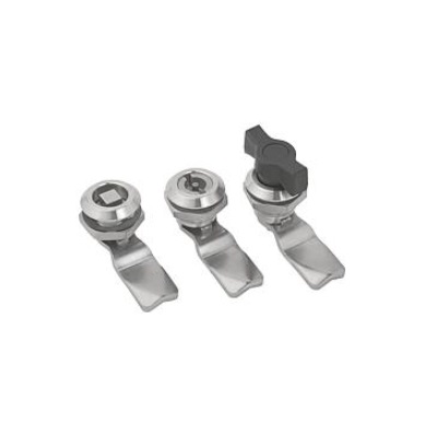 Quarter Turn Lock Small Type, Four Corner 7mm, D=28, H=18, Stainless Steel
