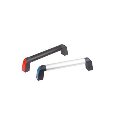 Pipe Handle Large, A=500, L=533.4 Aluminum Natural Anodized Coated,