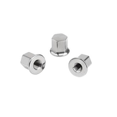 Blind Nut Collar Hygienic Ust® D=M10, Stainless Steel 1.4404 Polished
