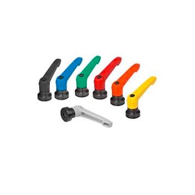 Flip Lever Clamping Strength Reinforce Bo.3, M10, Plastic Yellow Ral1021