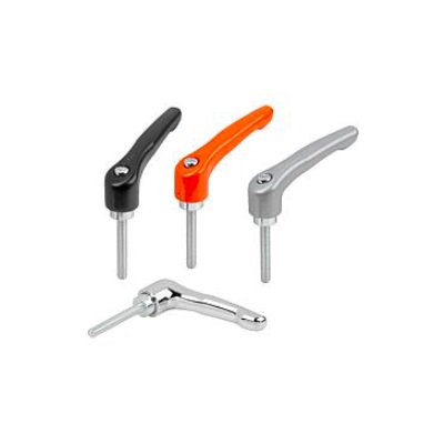 Switch Handle Size M08X20, Zinc Orange Ral2004 Plastic Coating, Bil:Steel Blue