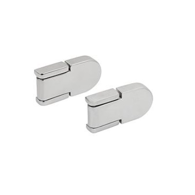 Hinge, Form:A Oval 57X30, Stainless Steel 1.4301 Polished