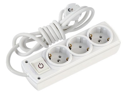 Triple Grounded group socket (Switch 2 mt) Olimpia