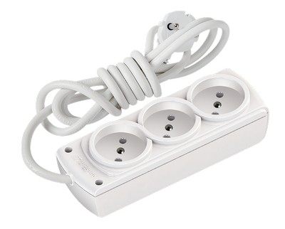 Triple not grounded group socket (2mt) Olimpia