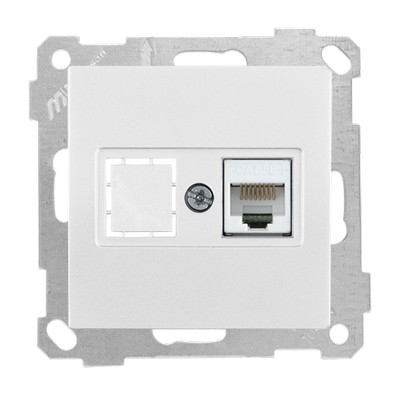 Mec+key data socket 1*rJ45 (without connector) titanium
