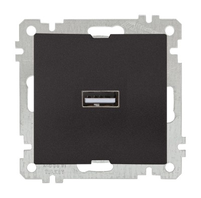Mec+key SINGLE USB Charger Clothing Black