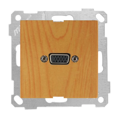 Mec+key VGA socket oak