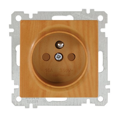 Mec+key UPS UPS (French) socket (Child protection) oak