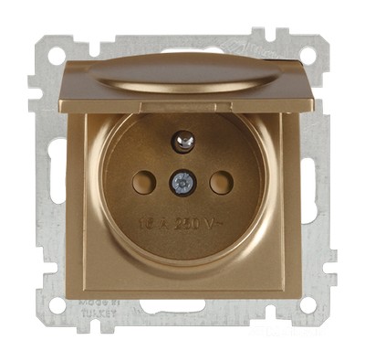 Mec+key UPS CAPTURE (French) socket (Child protection) Ancient Gold