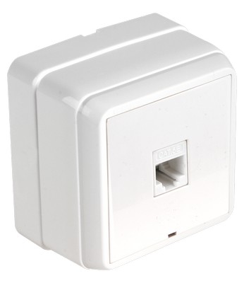 Bron S/Ü Data socket 1*RJ45 (CAT5) White