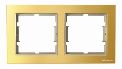 Elitra Chrome horizontal duo frame Gold - Satin