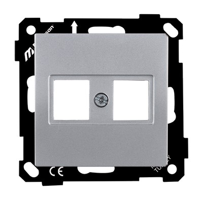 EP-DATA socket 2*RJ45 Silver
