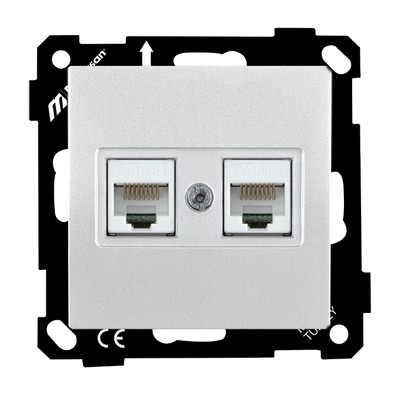 EP-DATA socket 2*RJ45 (CAT5E) WHITE
