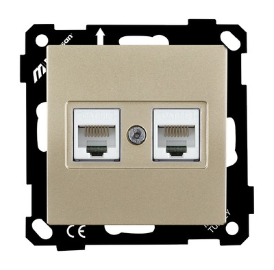 EP-DATA socket 2*RJ45 (CAT5E) SATEN