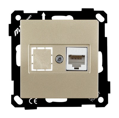 EP - Data socket 1*RJ45 (Cat6) Satin