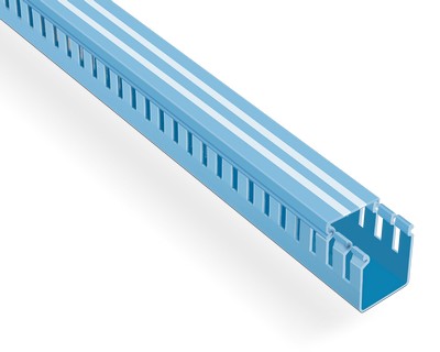 40x80 Kablo Kanalı (Delikli)(Mavi)(1m)