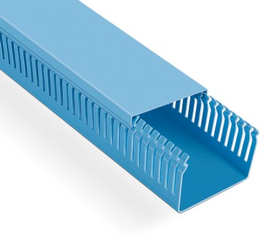 80x60 Kablo Kanalı (Delikli)(Mavi)(2m)