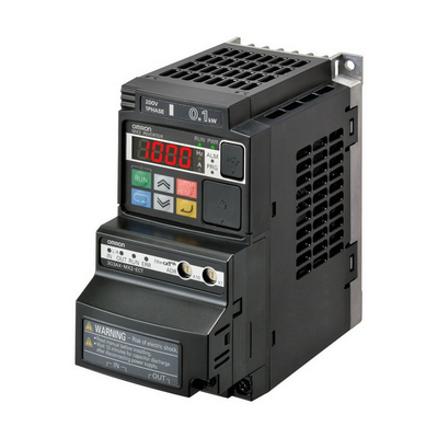 OMRON MX inverter sürücü, 0,75/1,1 kW (HD/ND), 5,0/6,0 A (HD/ND), 200 VAC, 3~ giriş, sensörsüz vektör, EtherCAT arabirimli 4548583950351