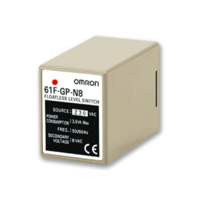 Omron Level Sensor, Conductive, Compact, Plug-in, Reverse-Acting, Relay, LED Indicator (Requires PF083A-E Socket) 4536854334344444
