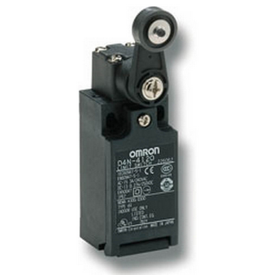 OMRON Güvenlik Limit Anahtarı, D4N, M20 (1 kablo yuvası), 1NC/1NO (hızlı kapama), makaralı kol (plastik kol, plastik makara) 4547648030335