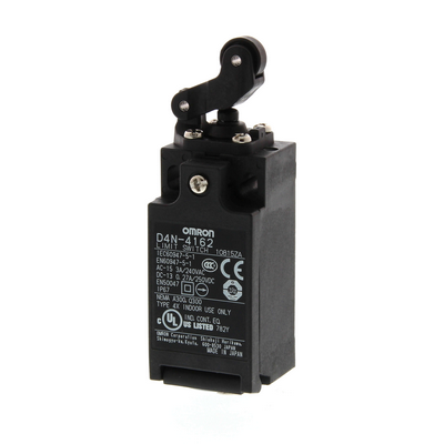 OMRON Güvenlik Limit Switch, D4N, M20 (1 kablo yuvası), 1NC/1NO (hızlı kapama), tek yönlü makara kol (yatay) 4547648030397