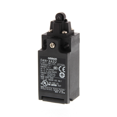 OMRON Güvenlik Limit Switch, D4N, M20 (1 kablo yuvası), 1NC/1NO (yavaş kapama), üstten basmalı makaralı 4547648030441
