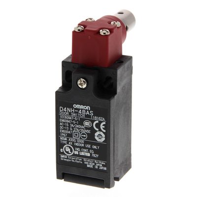 OMRON Güvenlik Limit Switch, D4NH, M20 (1 kablo yuvası), 1NC/1NO (yavaş kapama), mil aktüatörlü 4547648045346