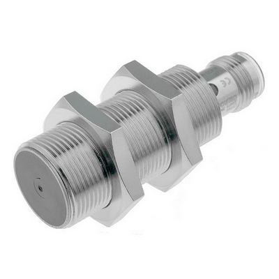 Omron Inductive Sensor, Three Floor Distance, Rice-Nickel, Short Body, M18, Flat Head, 11mm, DC, 3 Cable, NPN-NA, M12 Connector 454764814018888