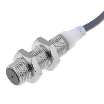 Omron Proximity Sensor, Inductive, Nickel-Brass, Short Body, M12, Shielded, 2mm, DC, 3-Wire, PNP-NO, 5m Prewired Pur Dia. 4 mm 4548583747838