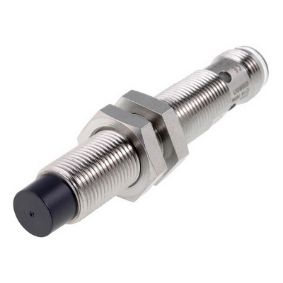 Omron Proximity Sensor, Inductive, Brass-Nickel, Long Body, M12, Non-Shielded, 5mm, DC, 3-Wire, PNP-NO, M12 Connector, Inclument Washer 4548583722873