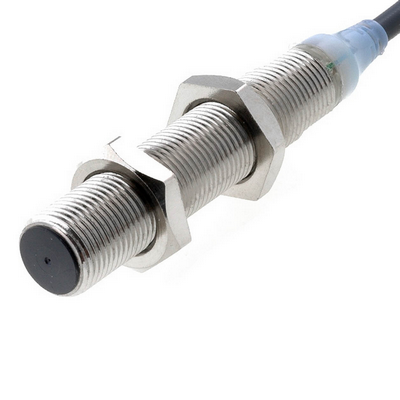 Omron Inductive Sensor, Rice-Nickel, Long Body, M12, Flat Head, 4mm, DC, 3 Wired, PNP-NA, 2M cable 4536854950544
