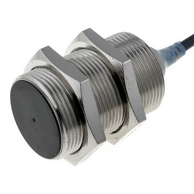 Omron Inductive Sensor, Brass, M30, SN = 15mm, Shielded, Short Body, No, 10M PVC cable 4547648086165