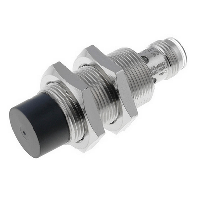 Omron Proximity Sensor, Inductive, Stainless Steel, Short Body, M18, Non-Shielded, 16mm, DC, 3-Wire, PNP-NO, M12 Connector 4547648048613