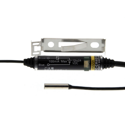 OMRON Endüktif sensör, çap 3mm, düz kafa, 0.8mm, DC, 2 santral, NK, 2m Fenike 4536853257453