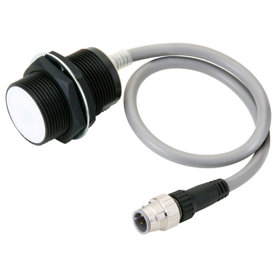 OMRON Yakınlık sensörü, endüktif, Sıçramaya karşı dayanıklı kaplama, M30, ekranlı, 10 mm, DC, 2 telli DC (polarite yok), NO, M12 pigtail kablo (Akıllı tıklama) 4547648631471