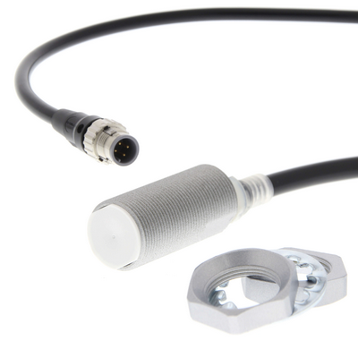 Omron Proximity Sensor, Inductive, Fluororein Coating (Base Material: Brass), M18, Shielded, 12 mm, DC, 3-Wire, PNP No, IO-Link Com3, M12 Smartclick Pig-Hair 0.3 m 4549734486224