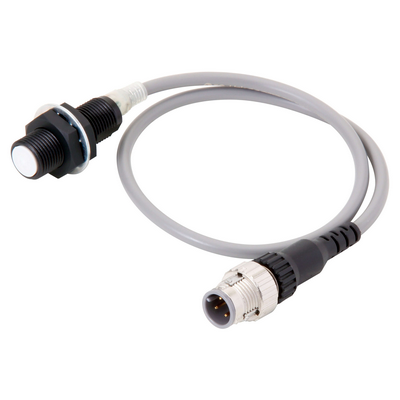 Omron Inductive Sensor, M12, Plain, 3mm, DC, 3-Kablolu, PNP NO/NC can be selected (Factory Settings: No), IO-Link V1.1 Com3 (230.4 KBPS, 1 MS), M12 Smartclick cable 0.3m 4548583786455555