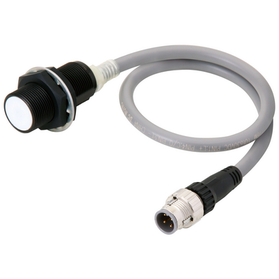 Omron Inductive Sensor, M18, Plain, 7mm, DC, 3-Kablolu, PNP NO/NC can be selected (Factory Settings: No), IO-Link V1.1 Com2 (38.4 KBPS, 2.3MS), M12 Smartclick cable 0.3m 454858378648666