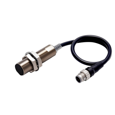 Omron Proximity Sensor, Inductive, Nickel-Brass, Long Body, M18, Shielded, 12 mm, DC, 3-Wire, PNP No, IO-Link Com3, M12 Smartclick Pig-Tail 0.3 M 4549734476317