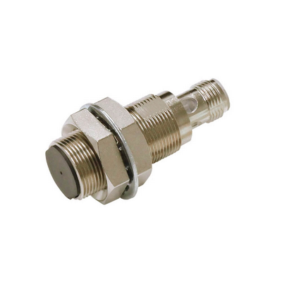 Omron Proximity Sensor, Inductive, Nickel-Brass, Short Body, M18, Shielded, 12 mm, DC, 3-Wire, PNP NC, M12 Connector 4549734475433333