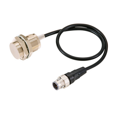 Omron Proximity Sensor, Inductive, Nickel-Brass, Short Body, M30, Shielded, 15 mm, DC, 3-Wire, PNP No, IO-Link Com3, M12 Smartclick Pig-Tail 0.3 M 4549734480895