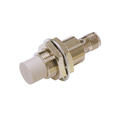 Omron Proximity Sensor, Inductive, Nickel-Brass, Short Body, M18, Unleaded, 16 mm, DC, 3-Wire, PNP NC, M12 Connector 4549734475990