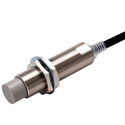 OMRON Yakınlık sensörü, endüktif, nikel-pirinç, uzun gövde, M18, korumasız, 16 mm, DC, 3 kablolu, PNP NC, 2 m kablolu 4549734476584