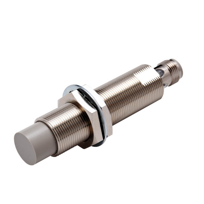 Omron Proximity Sensor, InduCtive, Nickel-Brass, Long Body, M18, Unleaded, 16 mm, DC, 3-Wire, NPN No, M12 Connector 45497344744443