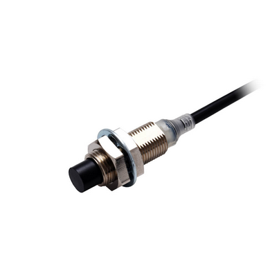 Omron Proximity Sensor, Inductive, Nickel-Brass, Short Body, M12, Unleyeded, 16 mm, DC, 3-Wire, NPN NC, 2 M PREWYED 4549734467636