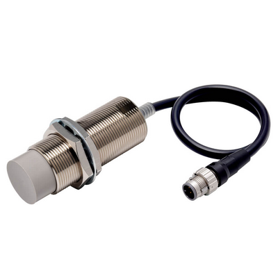 Omron Proximity Sensor, Inductive, Nickel-Brass Long Body, M30, Ordhielded, 30 mm, DC, 3-Wire, PNP No, IO-Link Com3, M12 Smartclick Pig-Tail 0.3 M 4549734444482226
