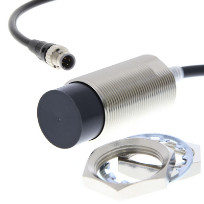 OMRON Yakınlık sensörü, endüktif, pirinç-nikel, M30, korumasız, 40 mm, NO, 0,3 m örgülü, DC 2 kablolu 4549734183314
