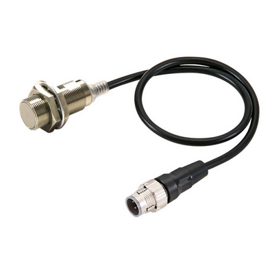 Omron Proximity Sensor, Inductive, Brass-Nickel, M18, Shielded, 5 mm, No, 0.3 m Pig-Tail, DC 2-Wire, No Polarity 4549734184410
